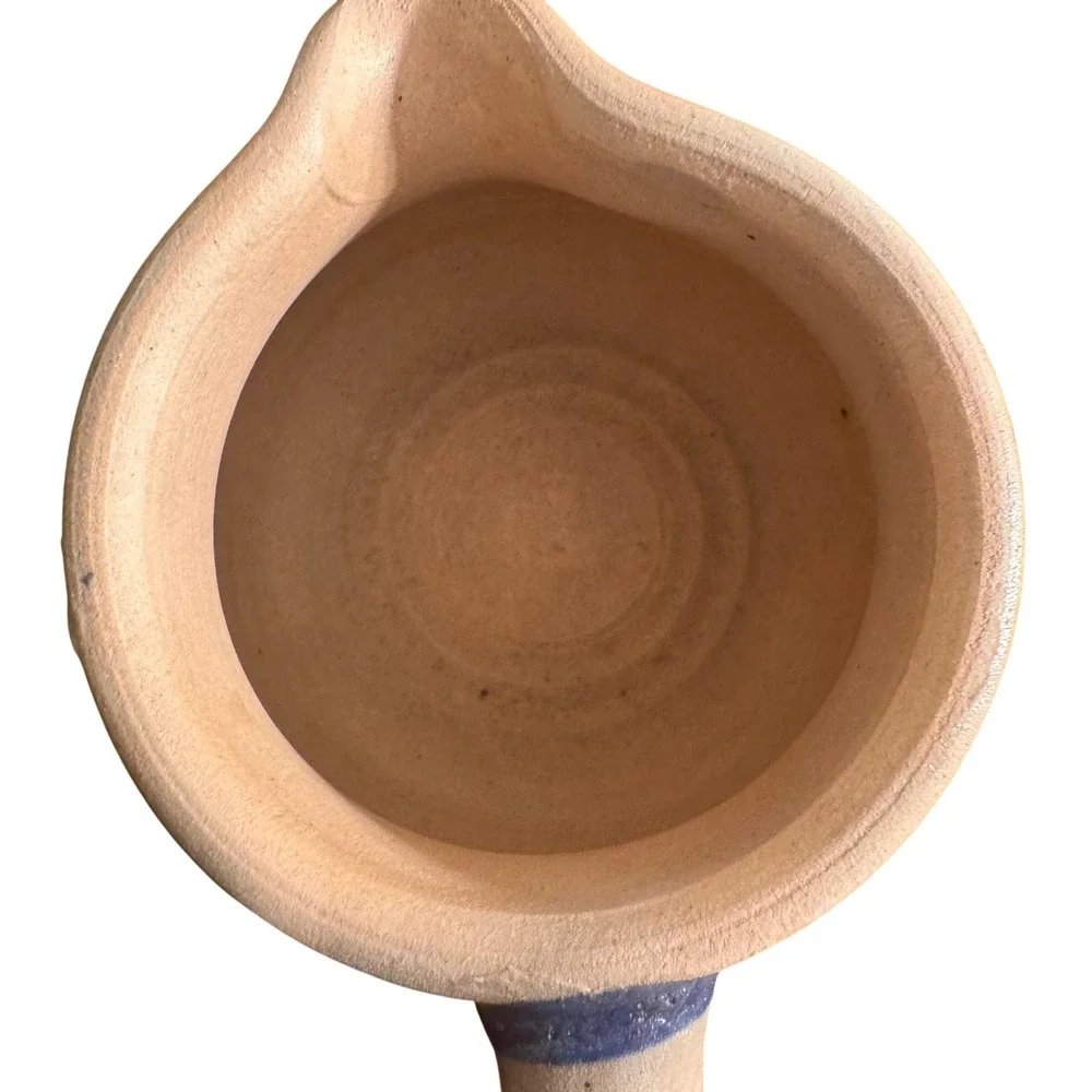 Vintage German Salt Glaze Stoneware Creamer Blue Cobalt Folk Art‎ Floral Pitcher